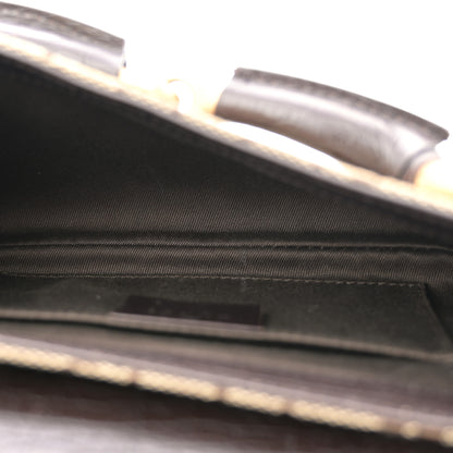 Gucci Monogram Horsebit Clutch Dark Brown 5 of 10