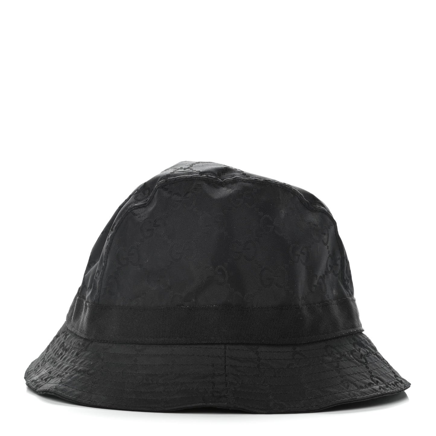 Nylon Lapin Fur Monogram Bucket Hat L Black