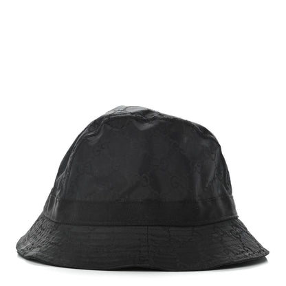 Gucci Nylon Lapin Fur Monogram Bucket Hat L Black 3 of 8