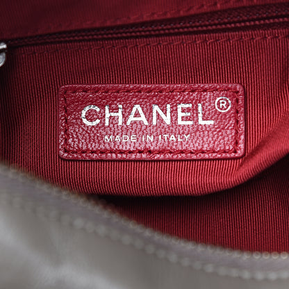 Chanel Aged Calfskin Quilted Small Gabrielle Hobo Grey 5 of 9