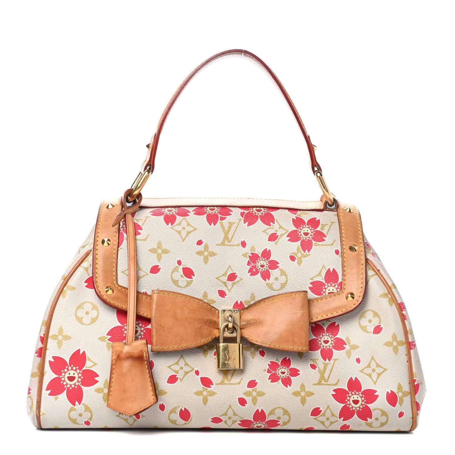 Louis Vuitton Monogram Cherry Blossom Sac Retro Bag Red 1 of 5