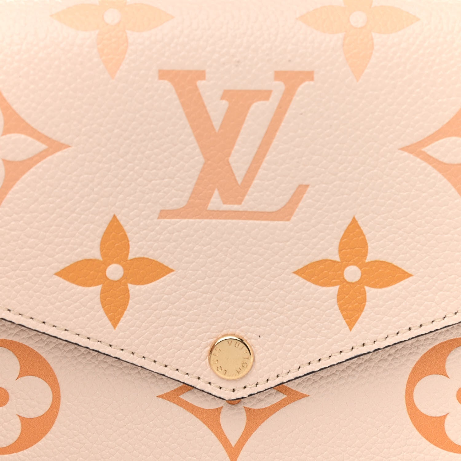 Louis Vuitton Empreinte Monogram Giant By The Pool Felicie Pochette Chain Wallet Cream Saffron 8 of 12