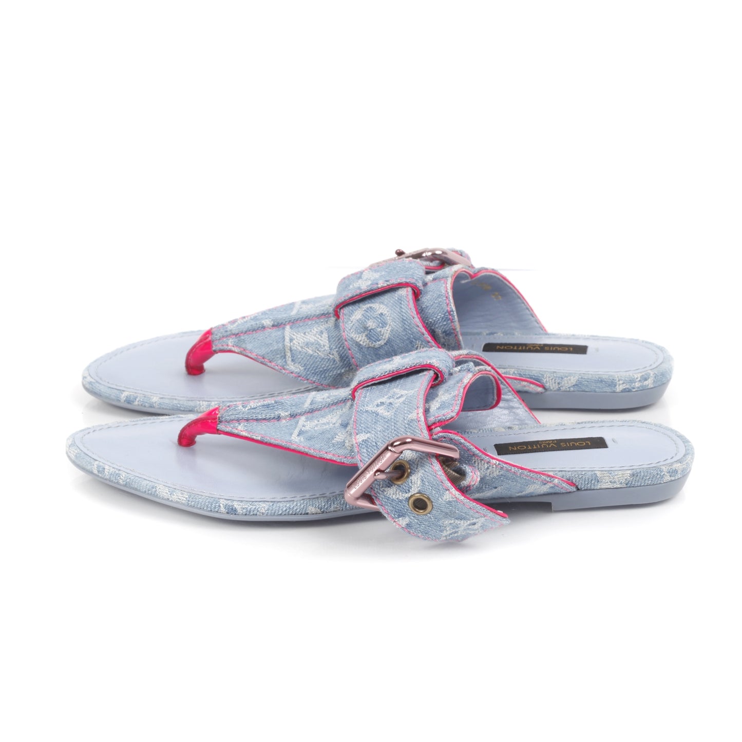 Bleached Denim Rosa Thong Sandals 37