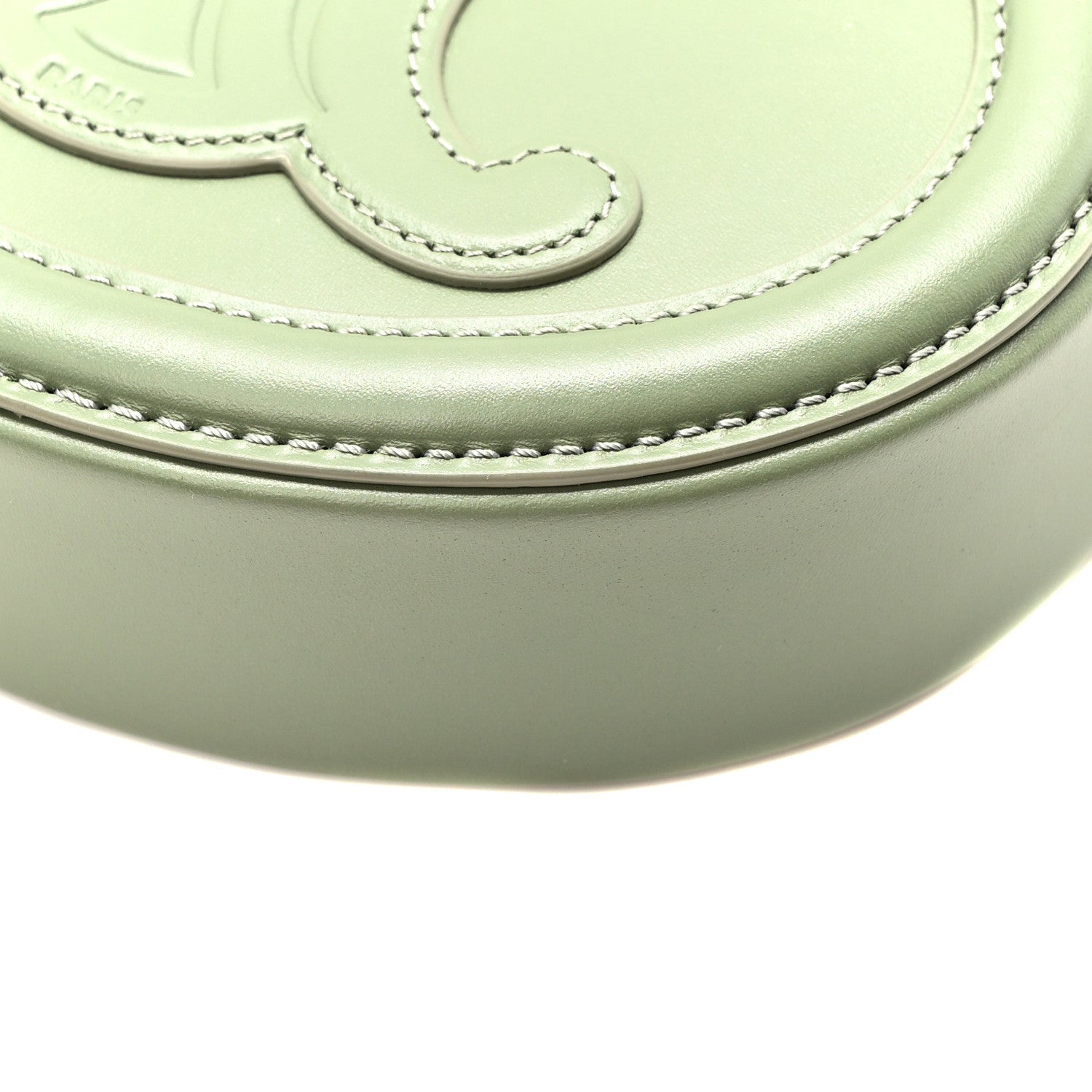 Celine Smooth Calfskin Cuir Small Triomphe Oval Purse Crossbody Olive 9 of 9