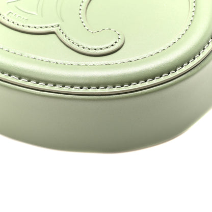 Celine Smooth Calfskin Cuir Small Triomphe Oval Purse Crossbody Olive 9 of 9