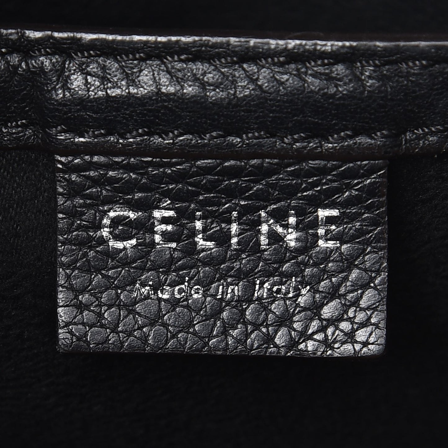 Drummed Calfskin Nano Luggage Black