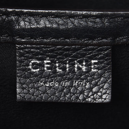 Celine Drummed Calfskin Nano Luggage Black 6 of 7