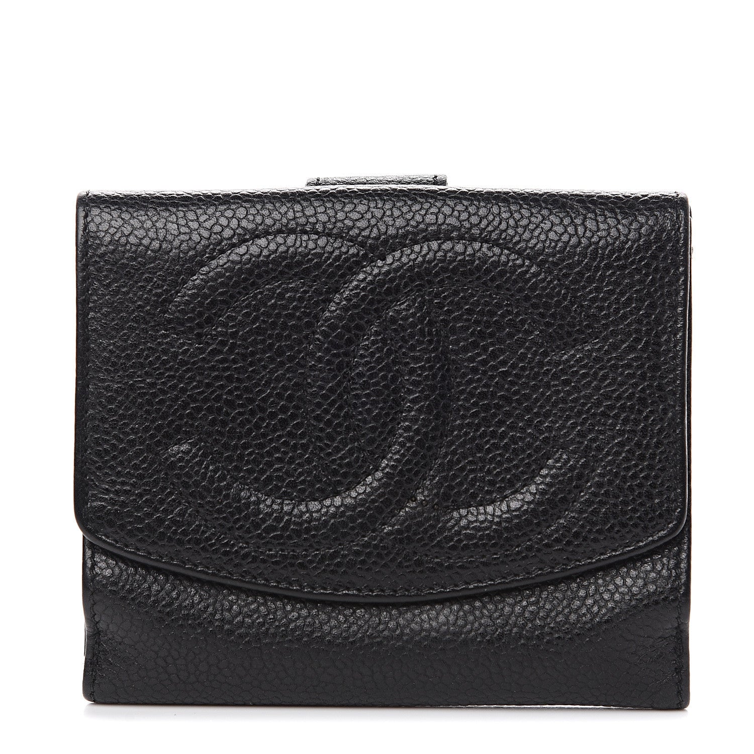 Chanel Caviar Timeless CC Compact Flap Wallet Black 1 of 10