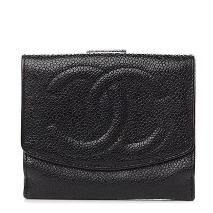 Chanel Caviar Timeless CC Compact Flap Wallet Black 1 of 10