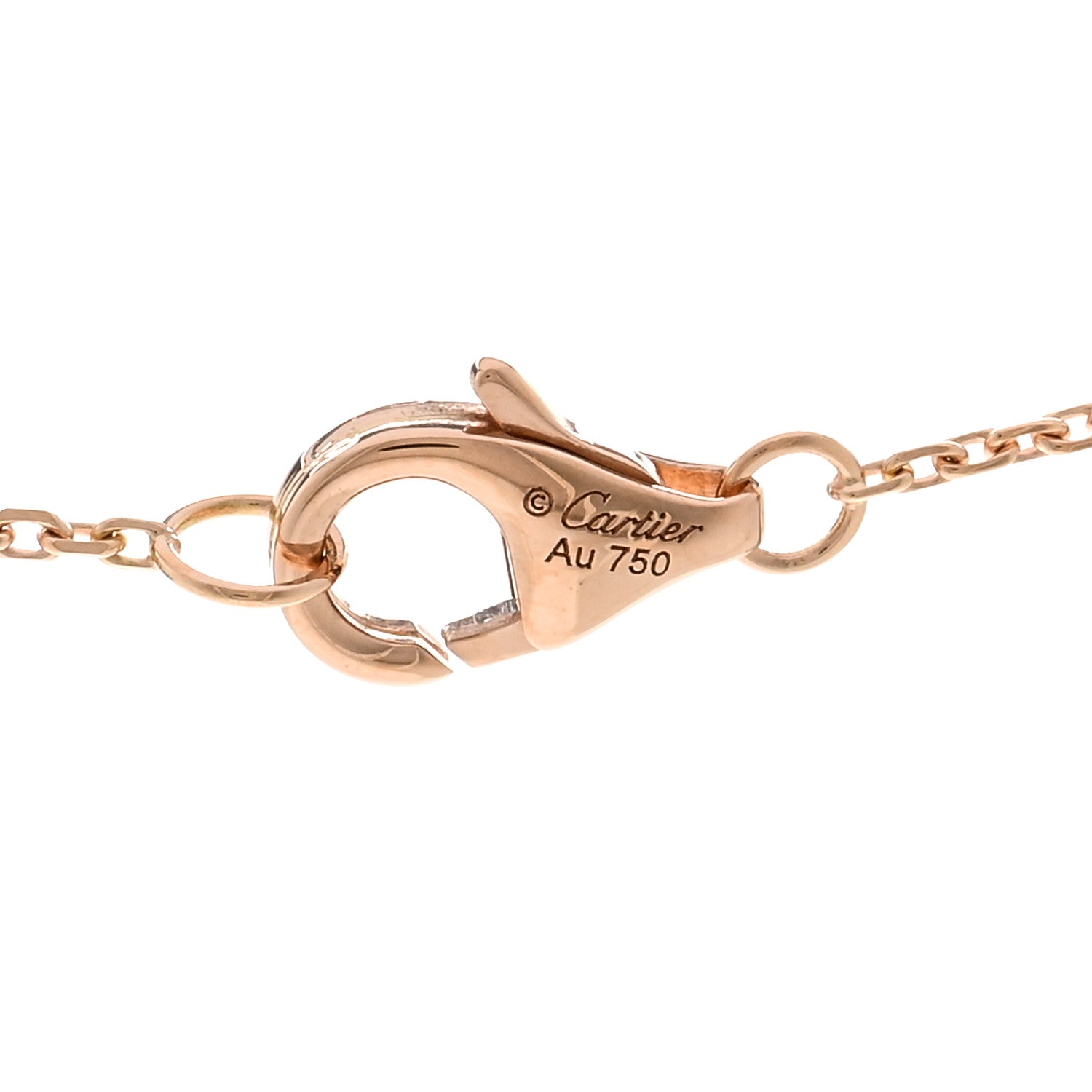 Cartier 18K Pink Yellow White Gold Diamond Trinity Pendant Necklace 5 of 5