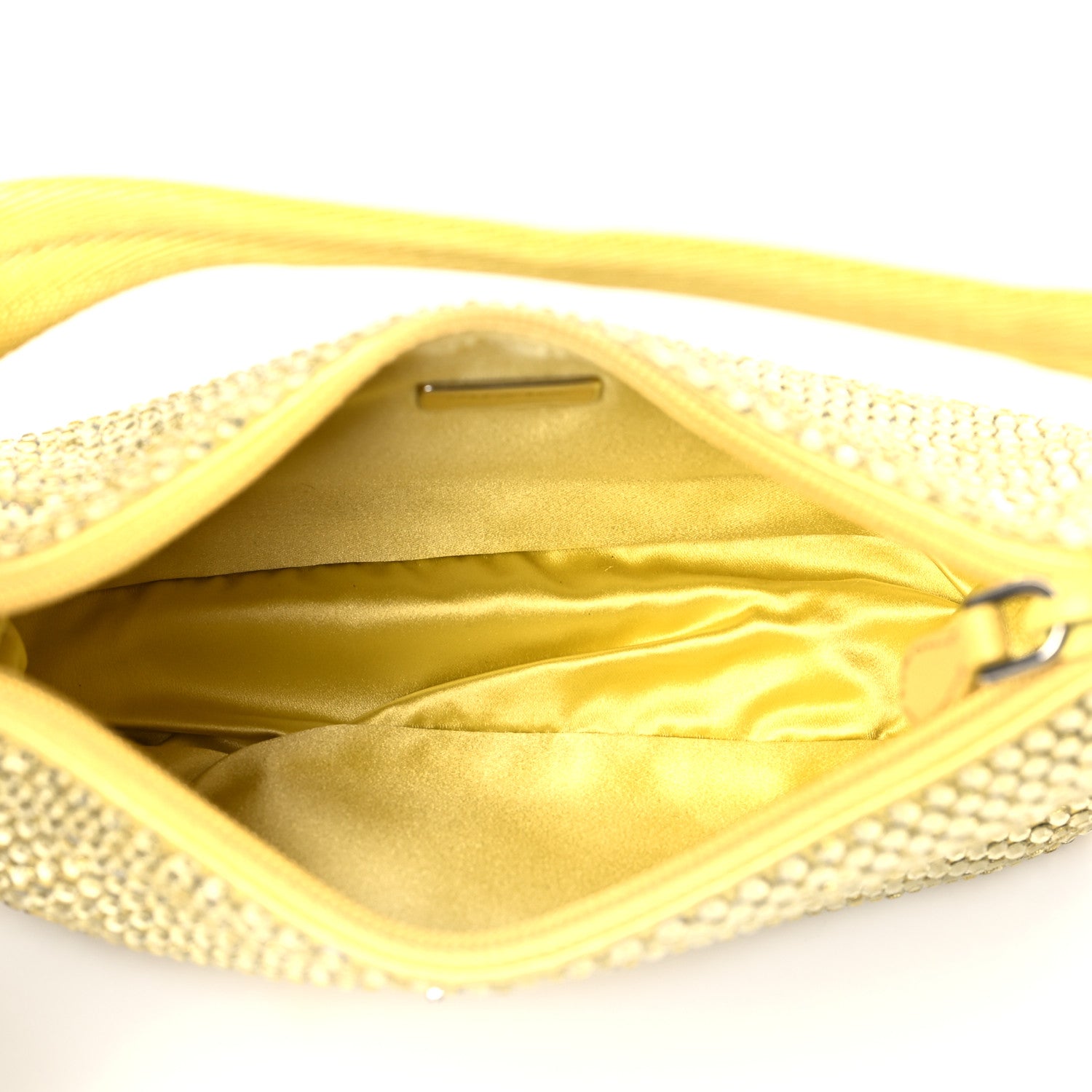 Prada Satin Crystal Mini Re-Edition 2000 Bag Ananas 5 of 9