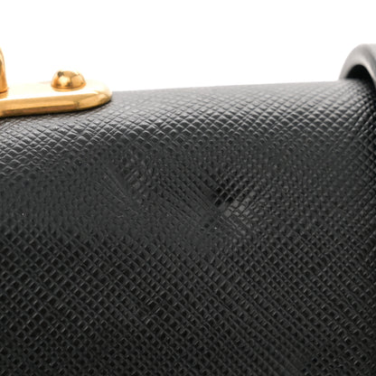 Prada City Calfskin Saffiano Cahier Bag White Black 16 of 17