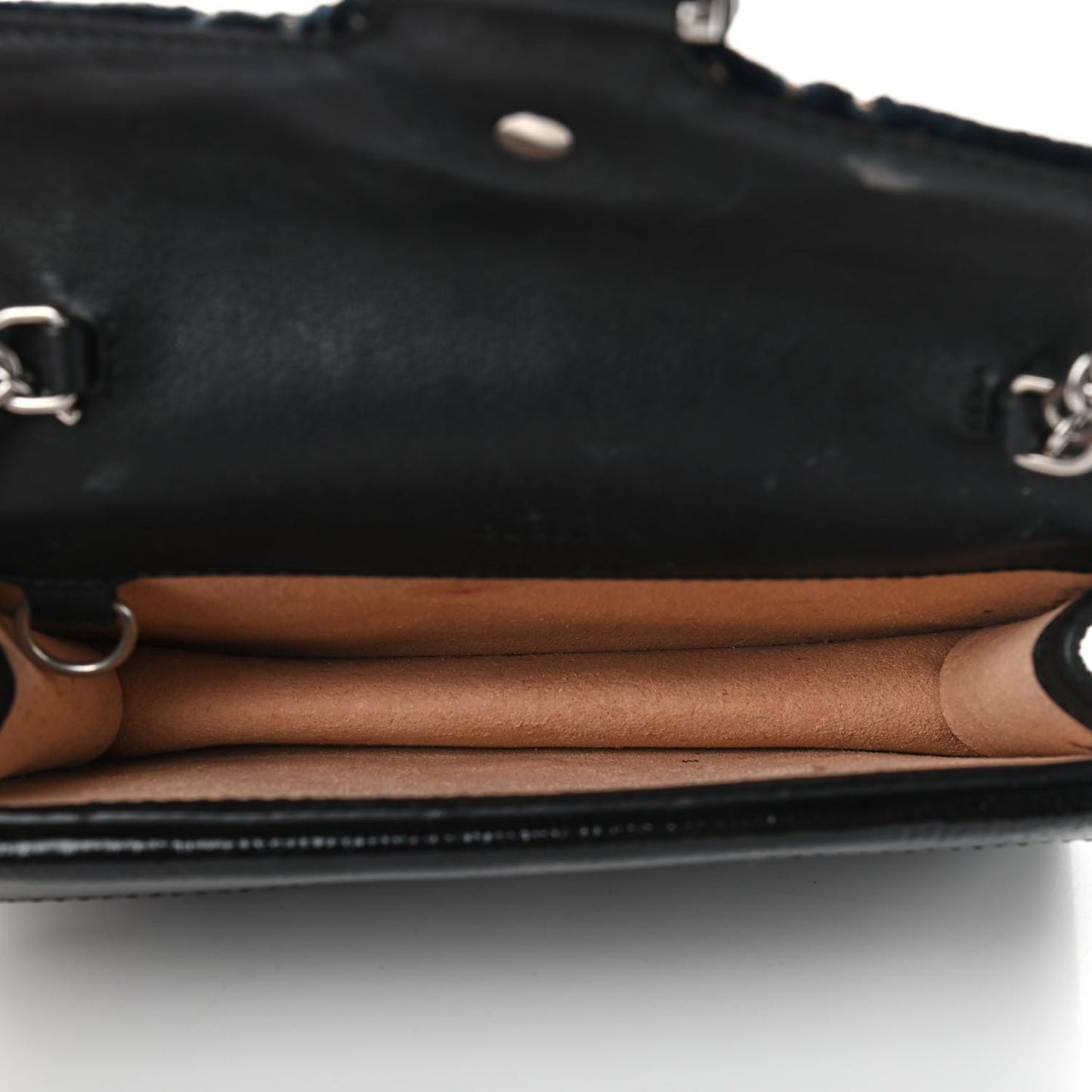 Velvet GG Monogram Super Mini Dionysus Shoulder Bag Blue Beige Black