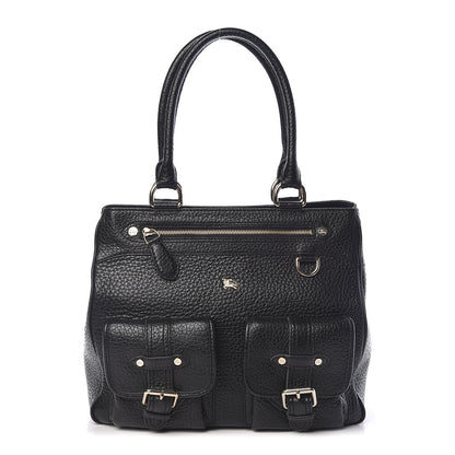 Burberry Heritage Grain Front Pocket Tote Black 1 of 9