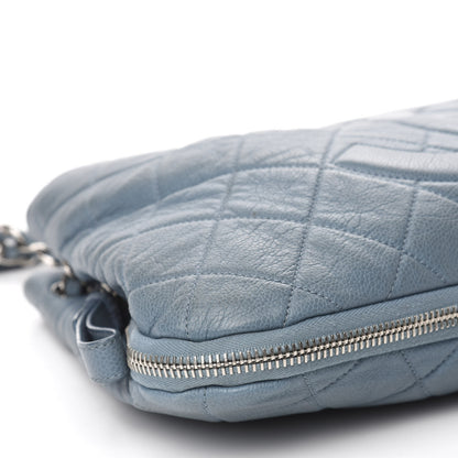Chanel Caviar Quilted Expandable Zip Shoulder Bag Blue 6 of 11
