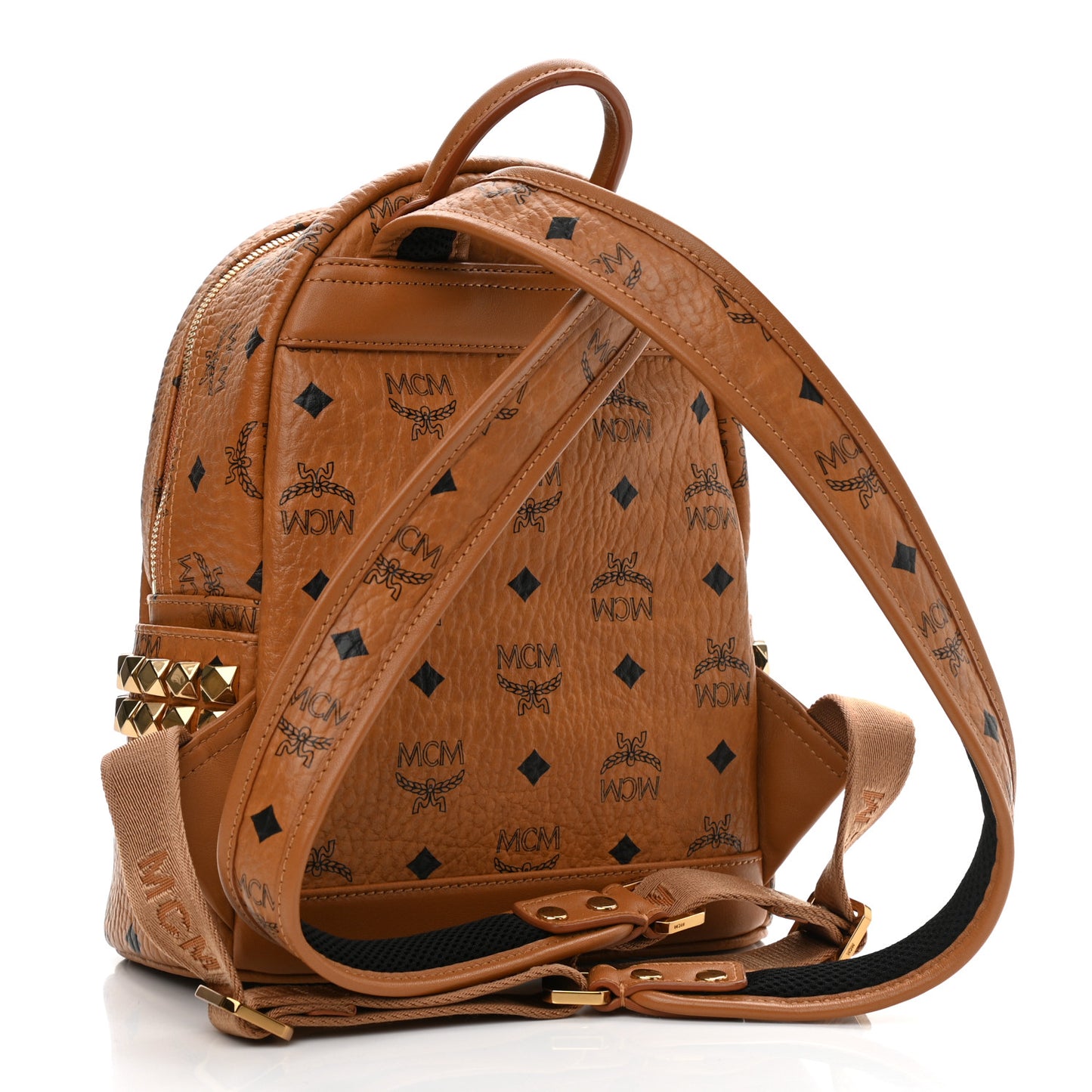 Visetos Side Stud Mini Stark Backpack Cognac