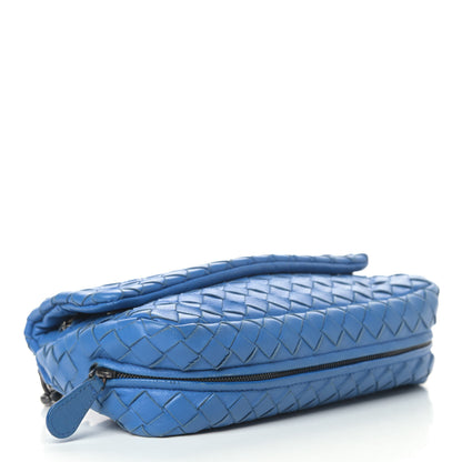 Bottega Veneta Nappa Intrecciato Small Chain Crossbody Blue 3 of 7