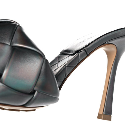 Bottega Veneta Laser Nappa Maxi Intrecciato Lido 90mm Mule Sandals 39 Oyster 10 of 10