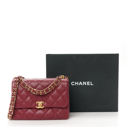 Chanel Caviar Quilted Coco First Flap Burgundy 11 of 11