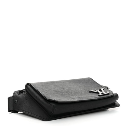 Louis Vuitton Grained Calfskin Aerogram Takeoff Sling Black 4 of 11