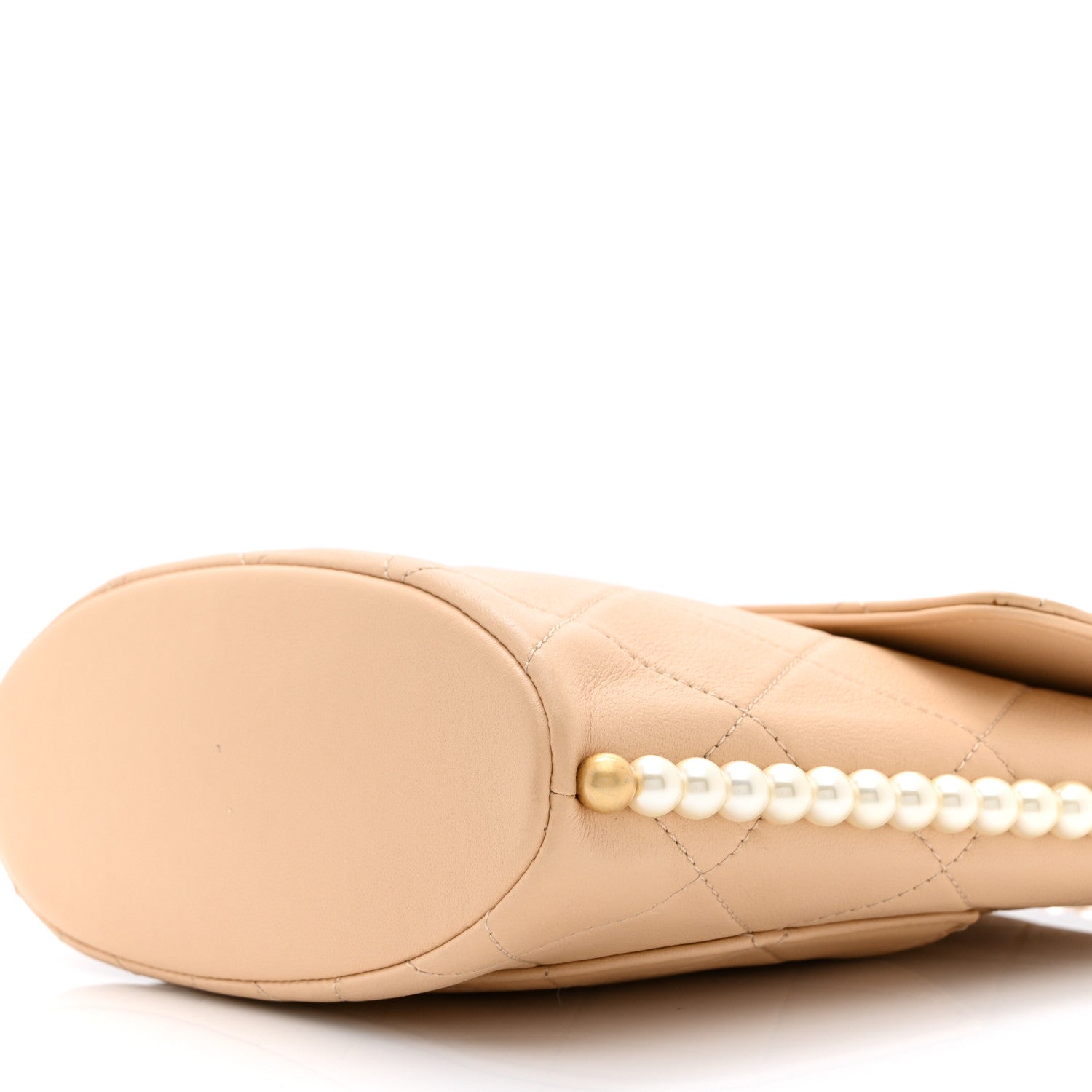 Chanel Calfskin Quilted Pearl Small Hobo Bag Beige 10 of 10