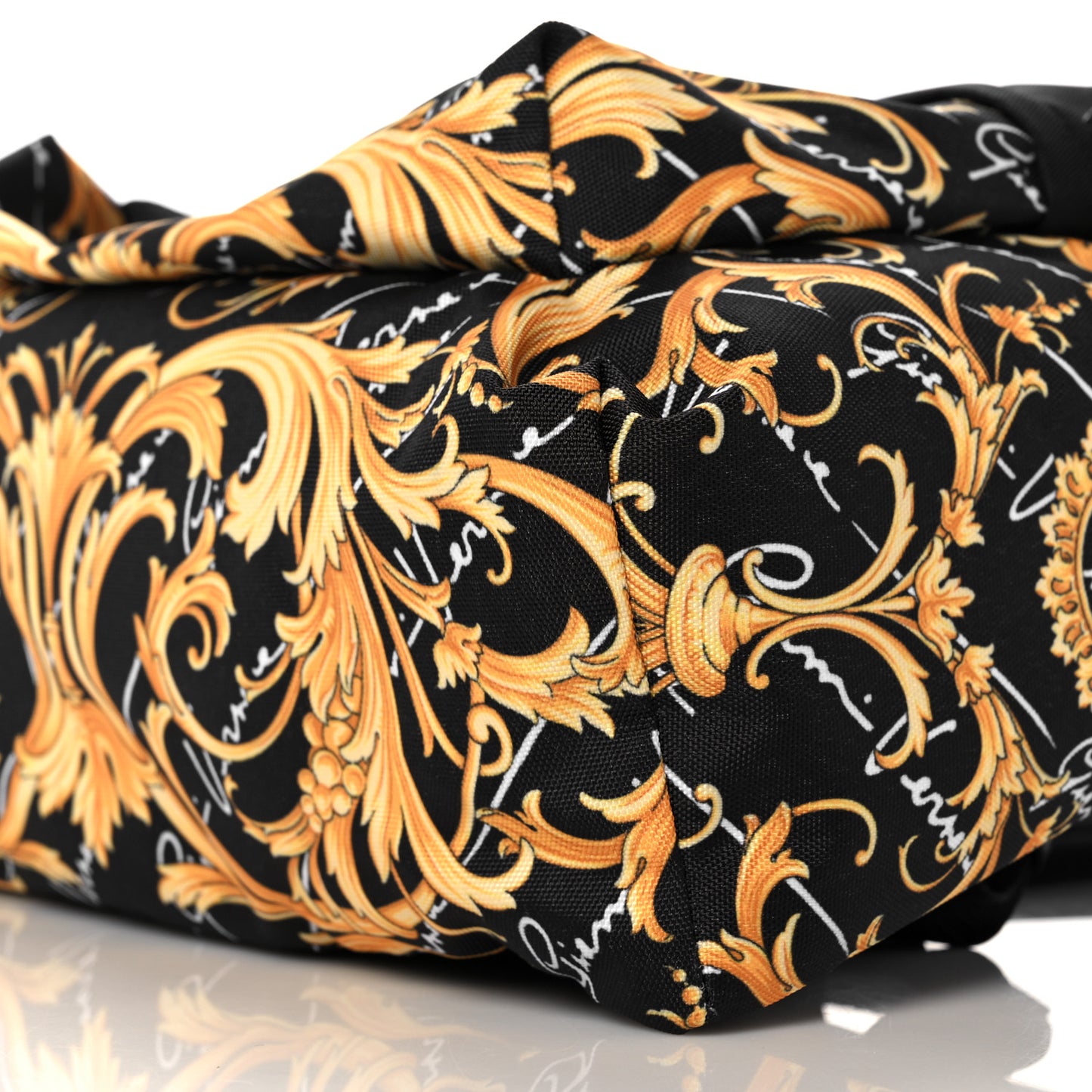 Nylon Barocco Signature Print Backpack Black