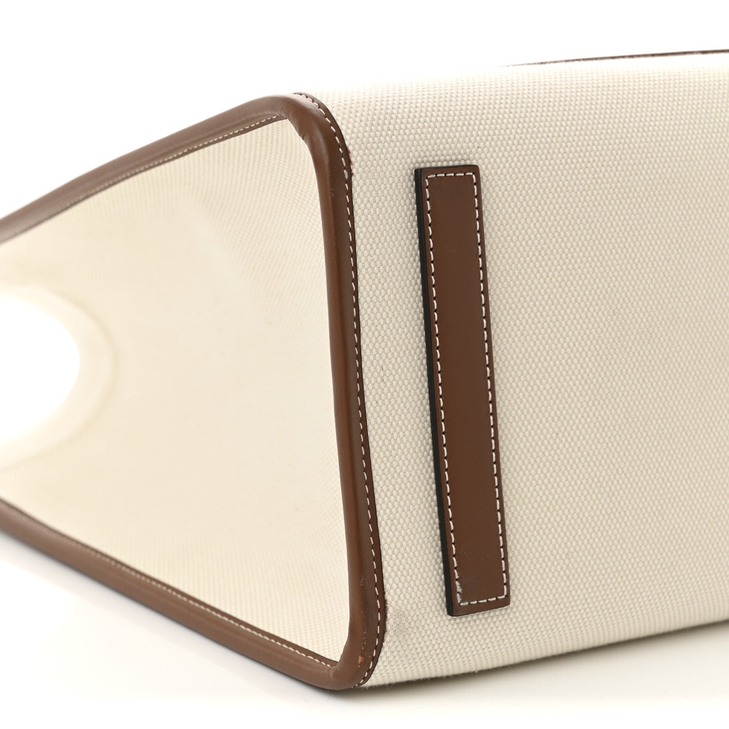 Burberry Canvas Smooth Calfskin Medium Two Tone Freya Tote Natural Tan 8 of 10