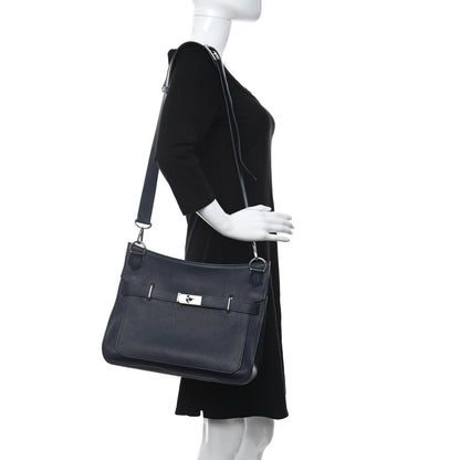 Hermes Taurillon Clemence Jypsiere 34 Bleu de Prusse 3 of 15