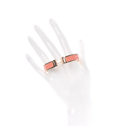 Hermes Narrow Enamel Clic Clac H Bracelet GM Rose Florida 2 of 4