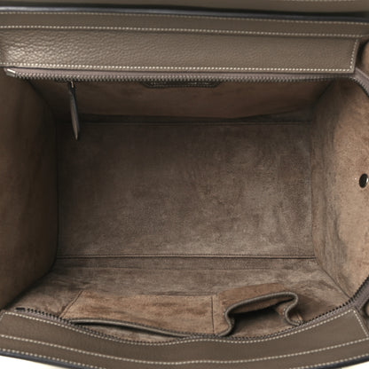 Celine Drummed Calfskin Mini Luggage Souris 4 of 4