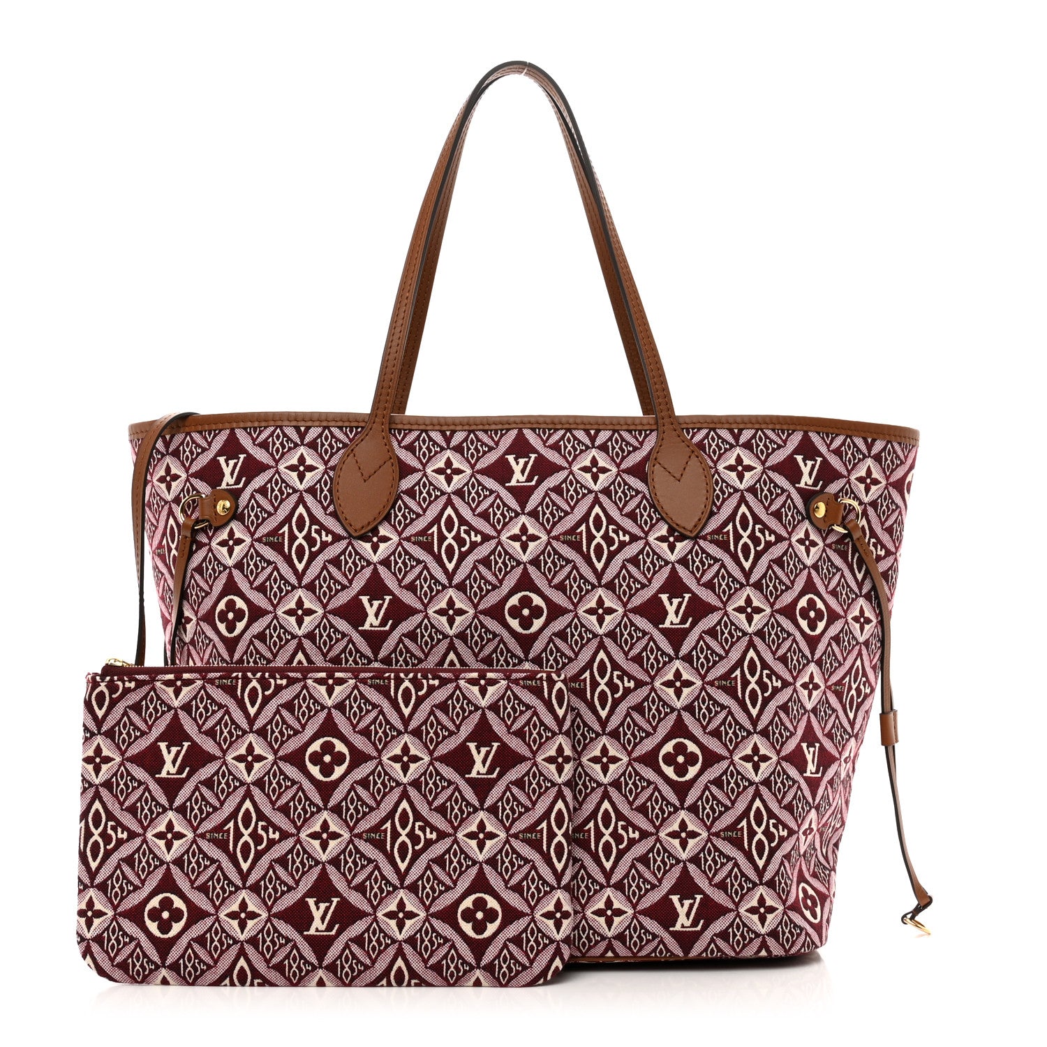 Louis Vuitton Jacquard Since 1854 Neverfull MM Bordeaux 1 of 9