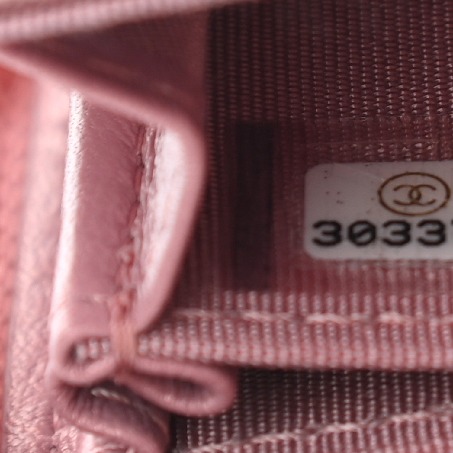 Chanel Metallic Lambskin Quilted Boy Zip Around Coin Purse Wallet Pink 7 of 10