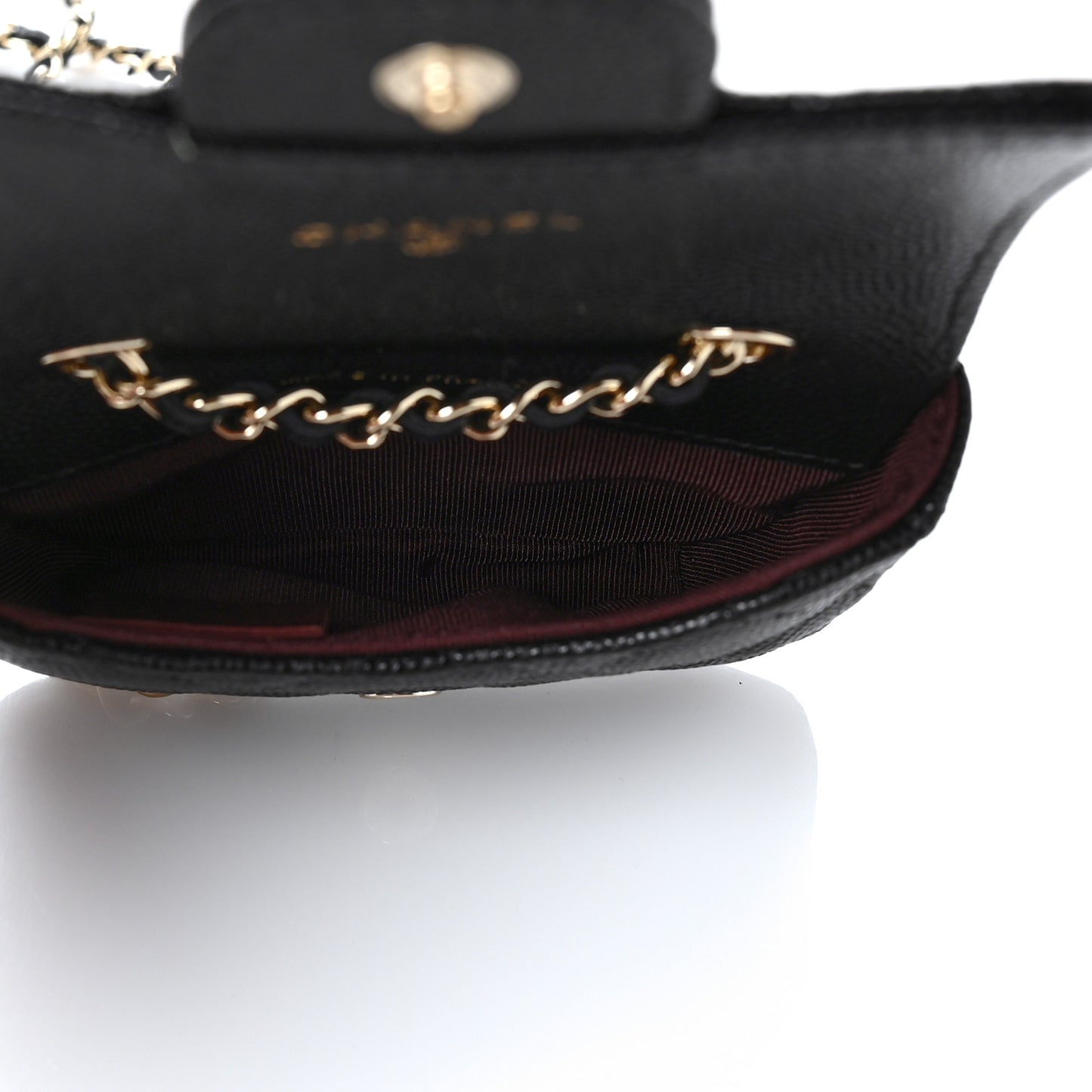 Caviar Quilted Flap Classic Belt Bag Black