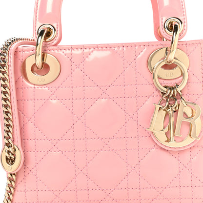 Christian Dior Patent Cannage Mini Lady Dior Pink 8 of 10