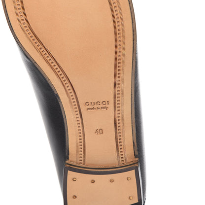 Gucci Lambskin Womens Brixton Horsebit Loafers 40 Black 6 of 9