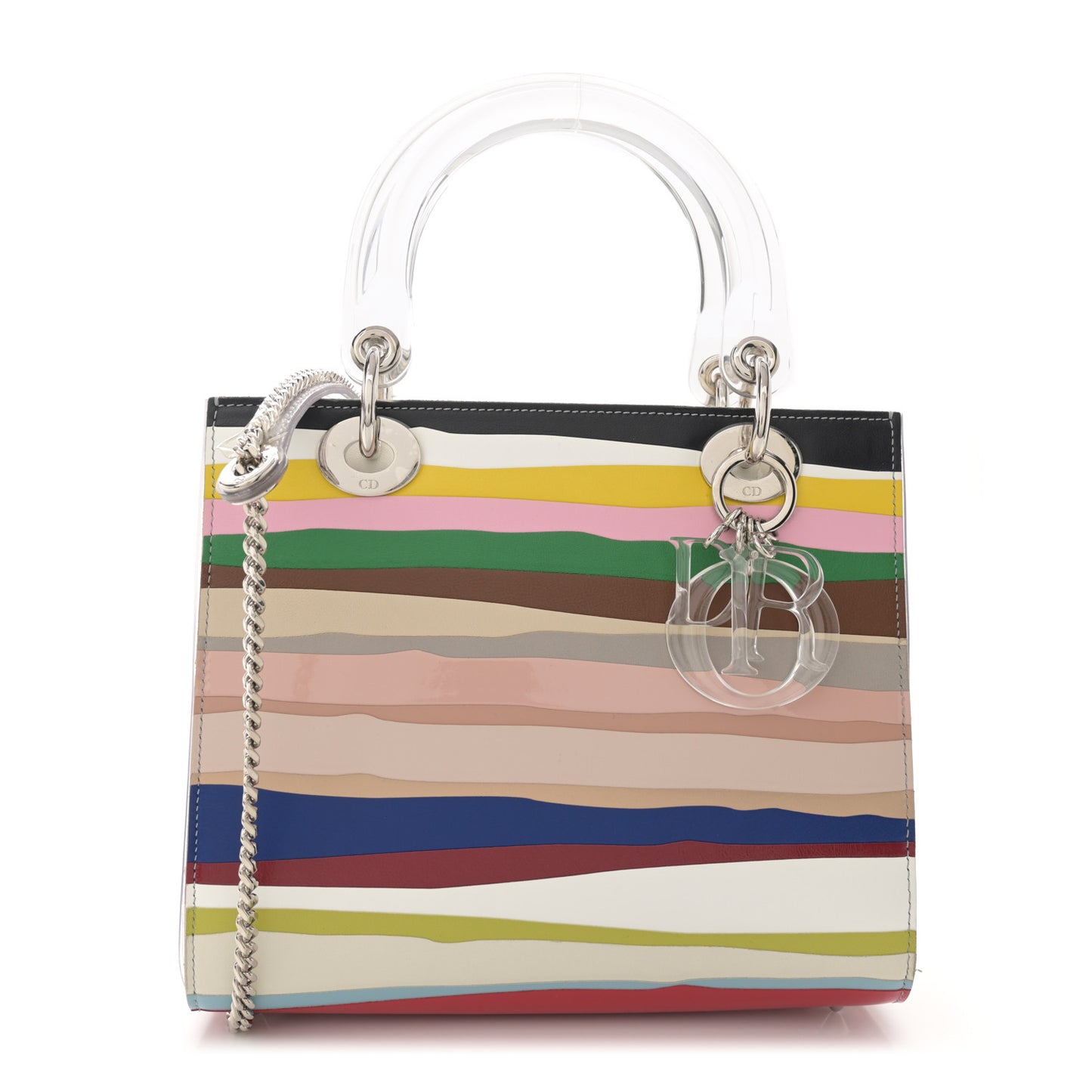 X WANG GUANGLE Technical Fabric Acrylic PVC Medium Lady Dior Multicolor