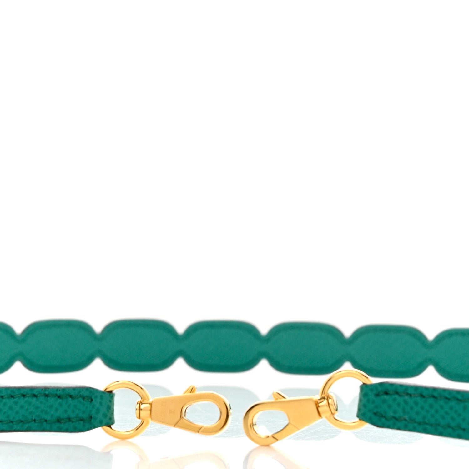 Hermes Epsom Petits Maillons Bag Strap Vert Jade Bleu Brume 3 of 4