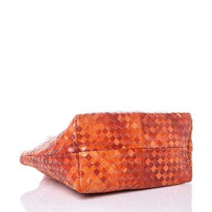 Bottega Veneta Patent Nappa Intrecciato Tote Orange 4 of 13