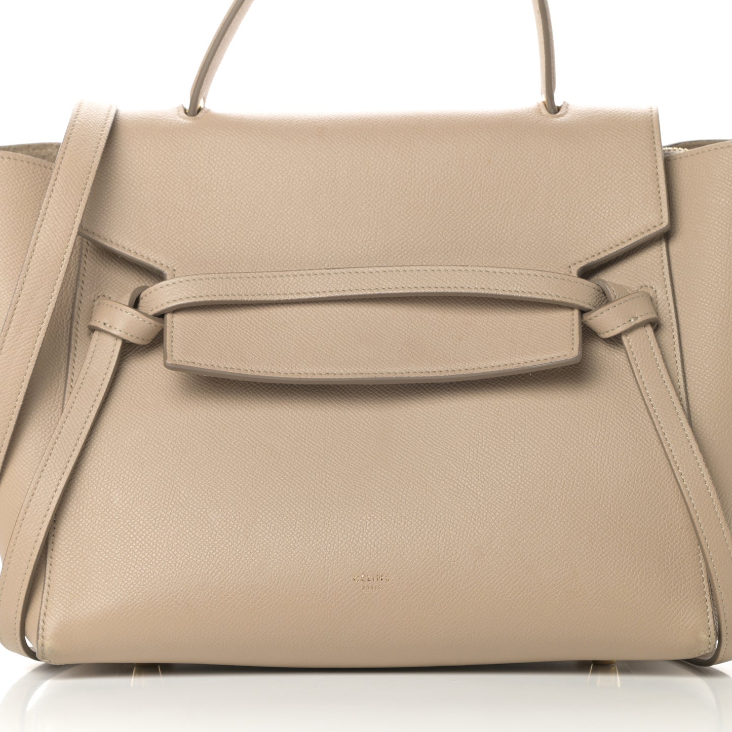 Grained Calfskin Mini Belt Bag Light Taupe