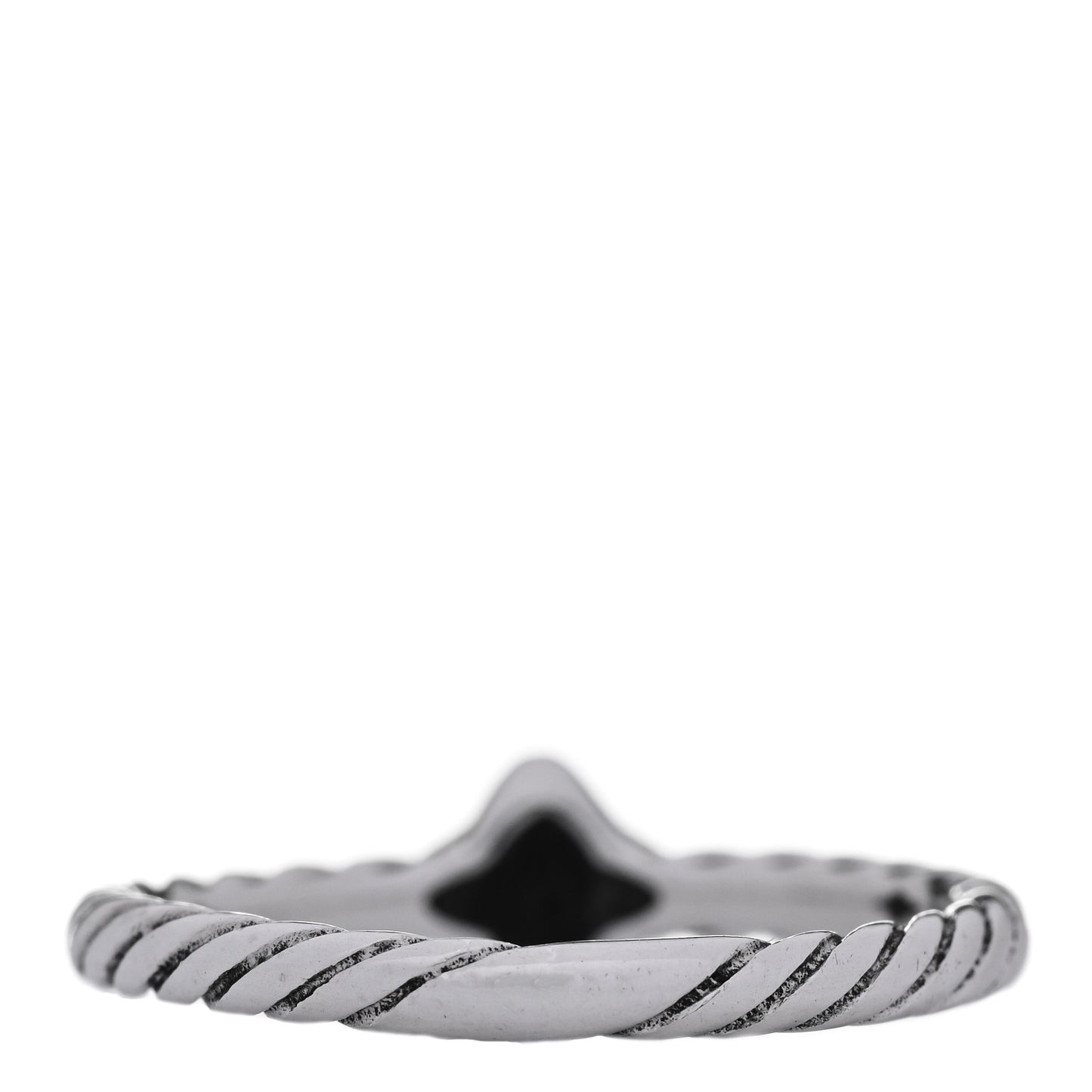 Sterling Silver Diamond Quatrefoil Ring 54 7