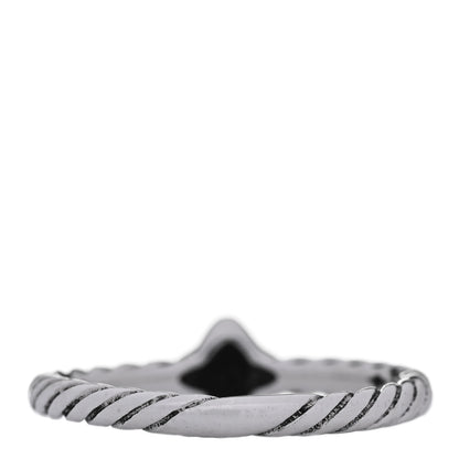 David Yurman Sterling Silver Diamond Quatrefoil Ring 54 7 3 of 5