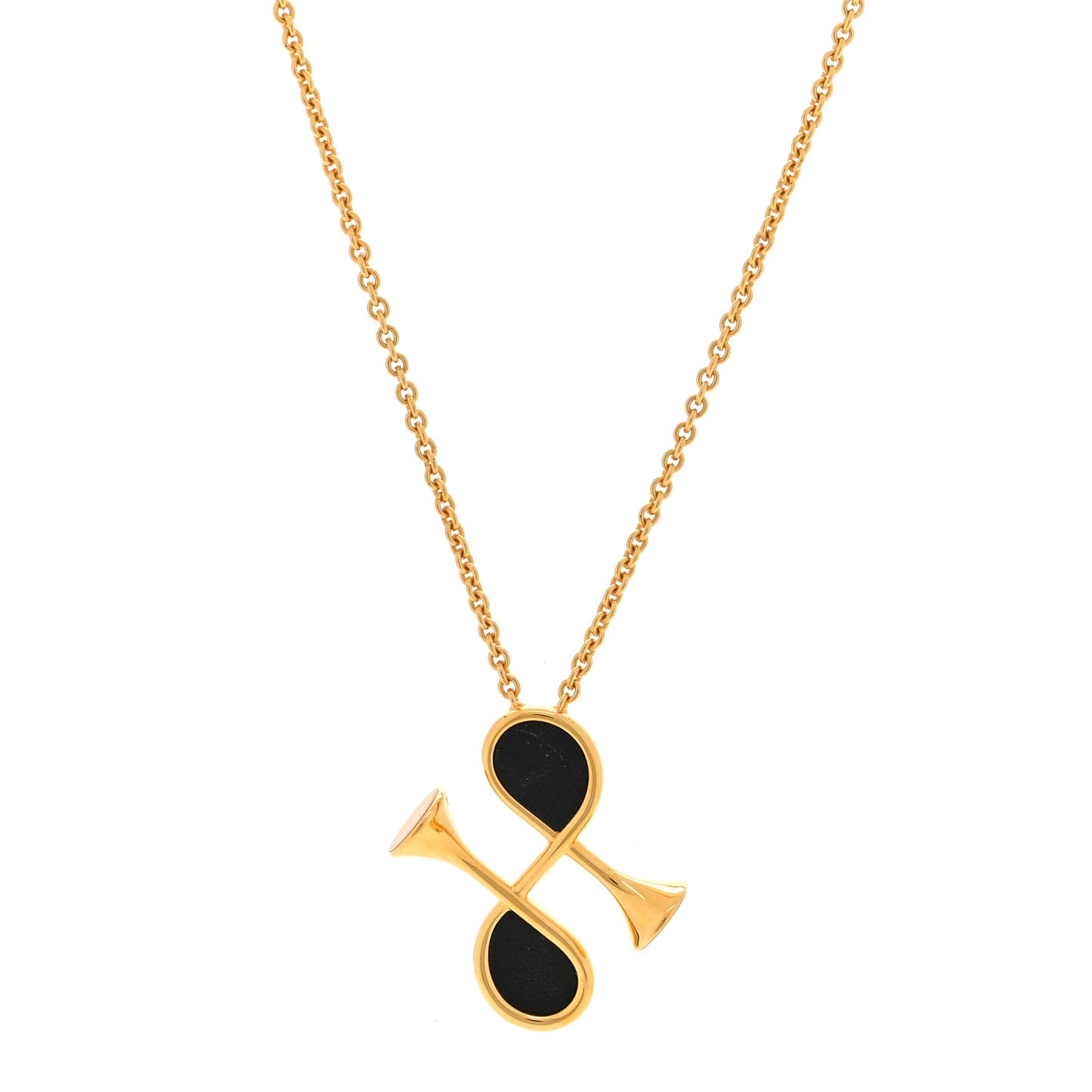 Swift Cor H Pendant Necklace Black