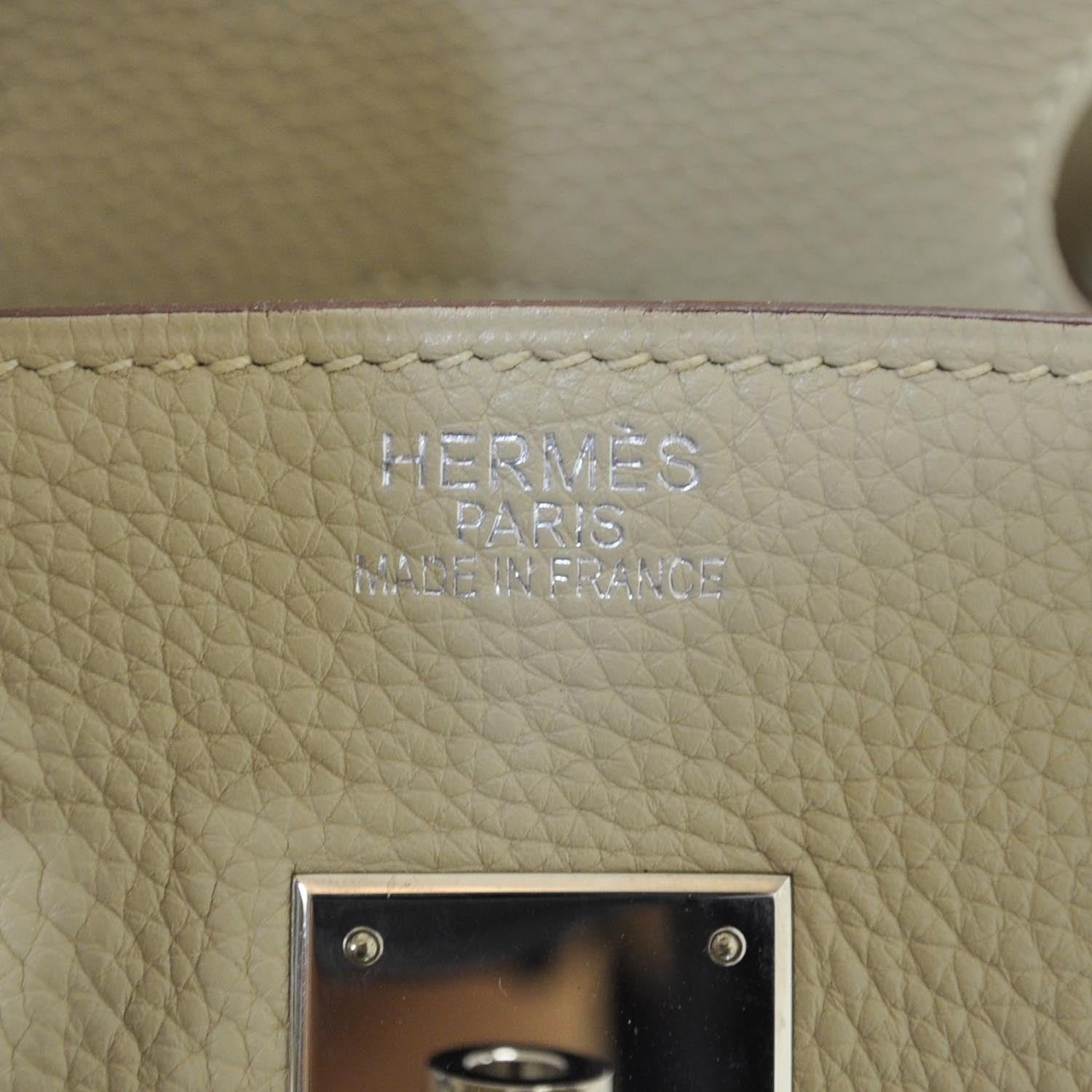 Hermes Taurillon Clemence Birkin 35 Parchemin 7 of 9