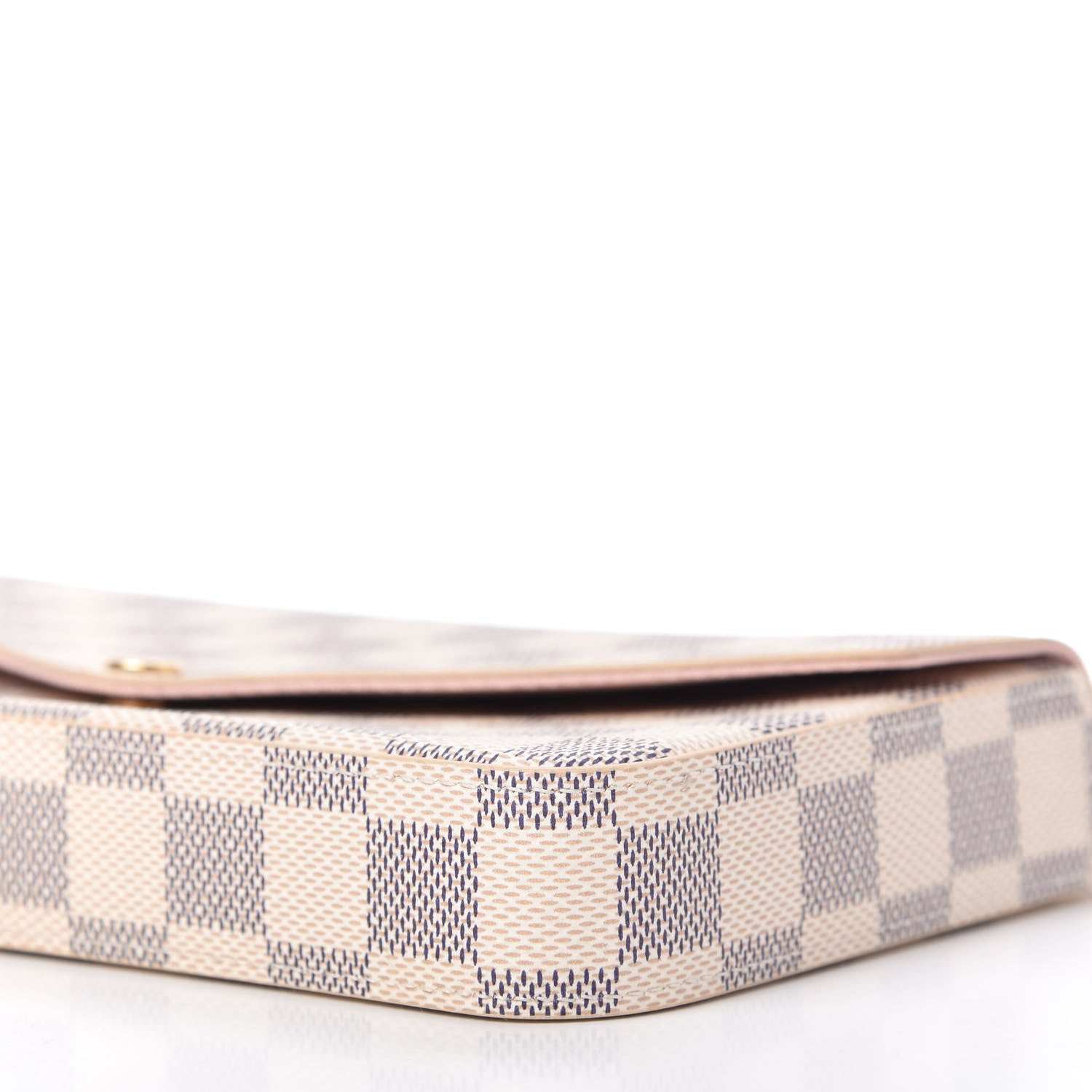 Louis Vuitton Damier Azur Pochette Felicie Chain Wallet Rose Ballerine 7 of 11