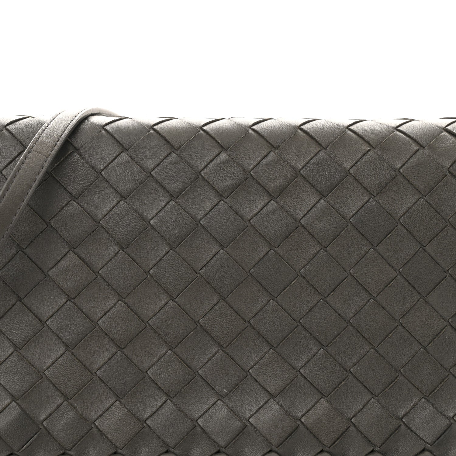 Bottega Veneta Nappa Intrecciato Crossbody Messenger Flap Light Grey 8 of 16