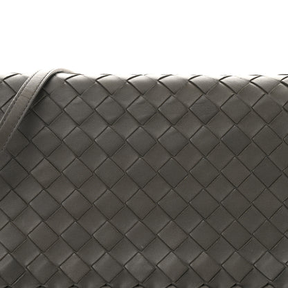 Bottega Veneta Nappa Intrecciato Crossbody Messenger Flap Light Grey 8 of 16