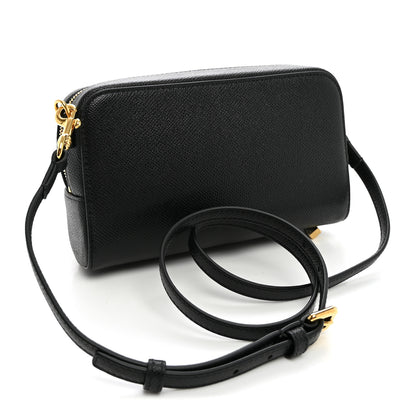 Christian Dior Grained Calfskin Caro Double Pouch Black 3 of 9