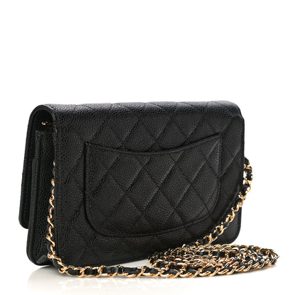Chanel Caviar Quilted Wallet On Chain WOC Black 3 of 12