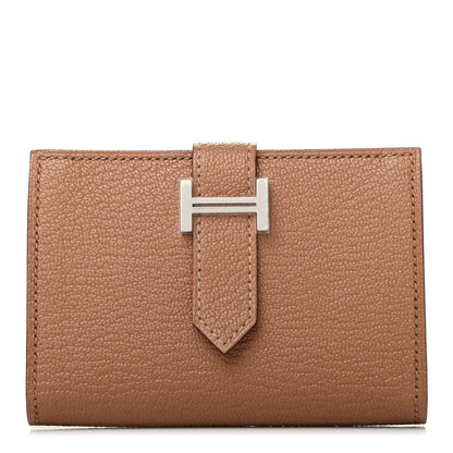 Hermes Chevre Mysore Bearn Card Holder Wallet Quebracho 1 of 9