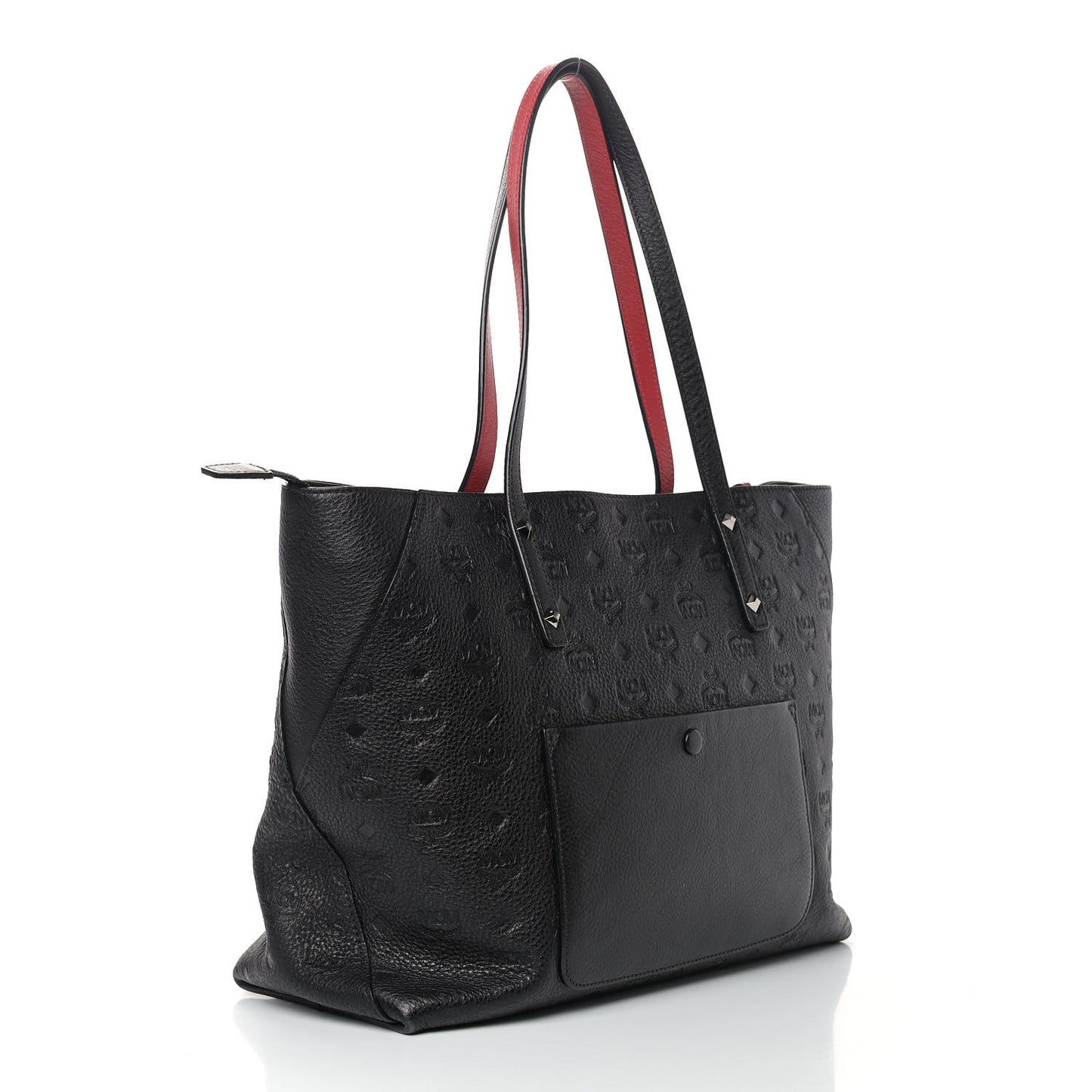 Calfskin Ottomar Monogram Medium Klara Shopper Tote Black